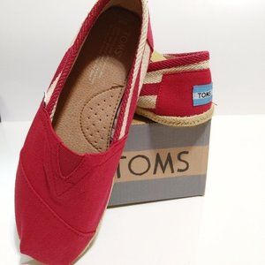 TOMS Red Stripe University Women Classics